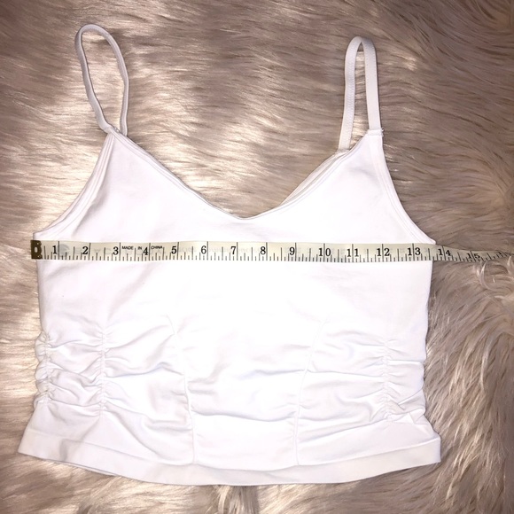 FREE PEOPLE Good Karma Ruched Crop Top Tank - Picture 8 of 9